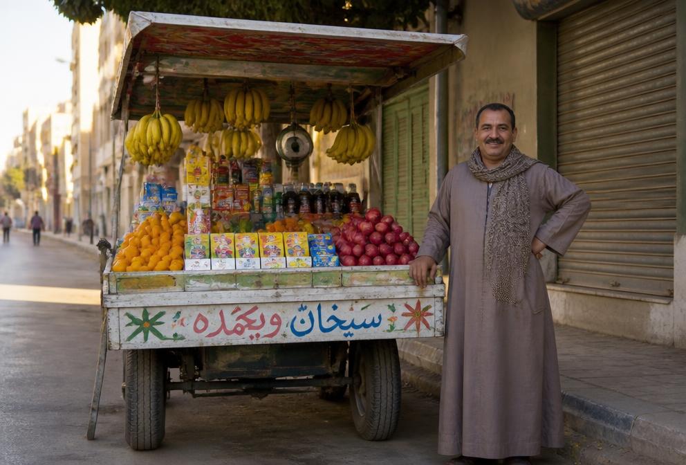 عربة بيع متنقلة في مصر